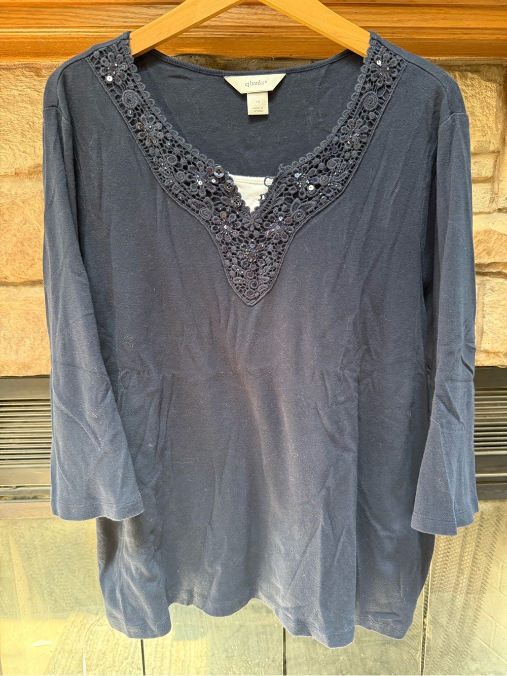 CJ Banks 3/4 Sleeve Top